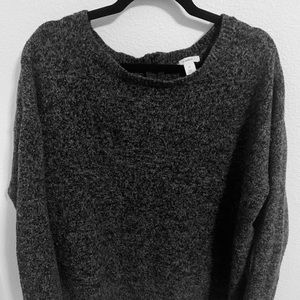 Nordstrom Caslon Brand Charcoal Zip Back Pullover Sweater XL